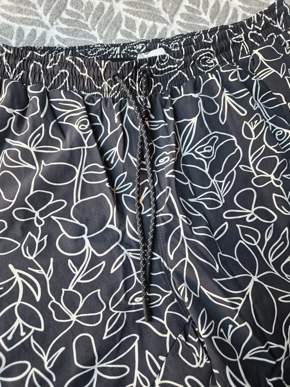 Fabletics The Cabana Shorts Black White Rose Floral 5